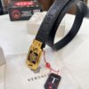 Versace Belt 2023 New Arrival Genuine Top Grain Calfskin Leather with Medusa Head Embossing, Fashion Luxury Brand Belt for Men, Soft Leather Texture, Precision Stainless Steel Hardware, 3.8cm Width
