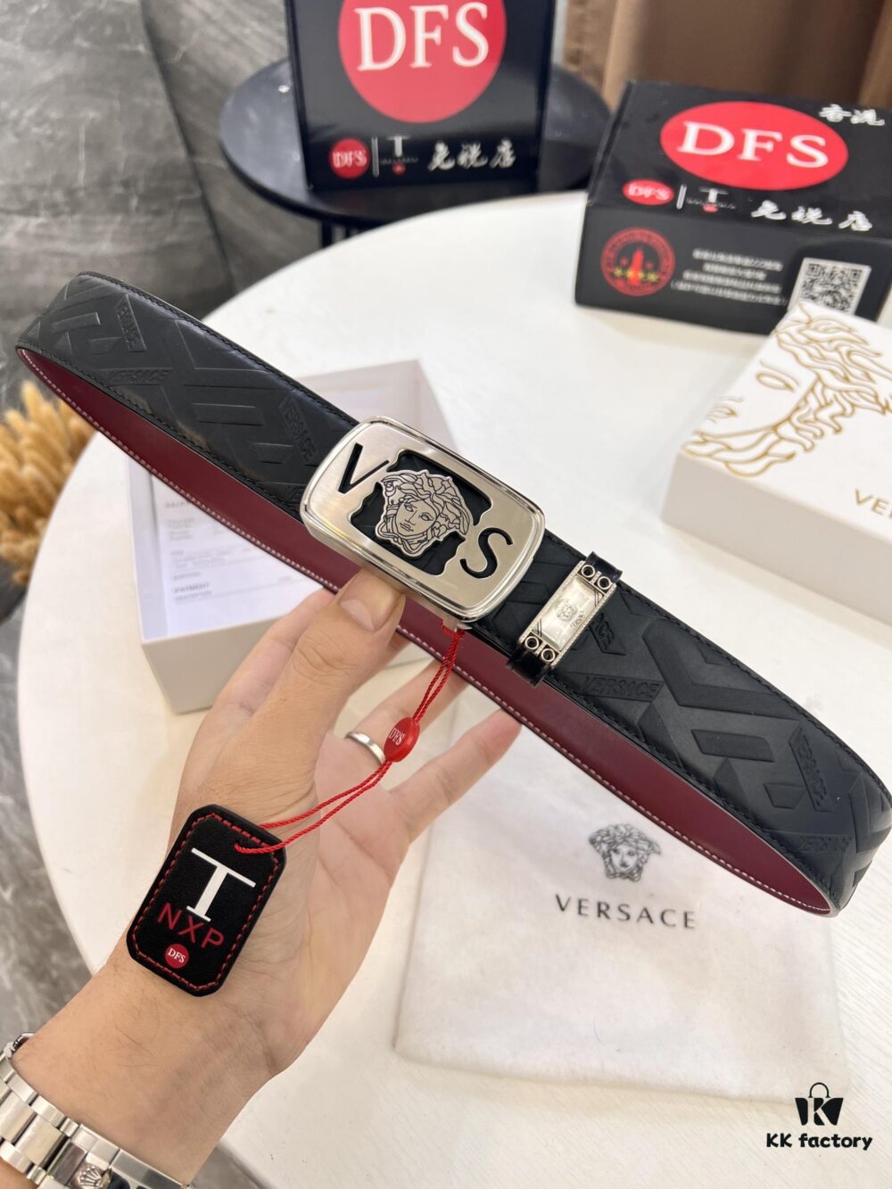 Versace Belt 2023 New Arrival Genuine Top Grain Calfskin Leather Belt with Medusa Head Embossing and Stainless Steel Hardware, 3.8cm Width, Luxury Fashion Brand Belt