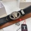 Versace New Arrival Belt, Top-Quality Genuine Leather with Medusa Head Embossing, Double-Sided Wearable Fashion Design, 3.8cm Width, Stainless Steel Hardware