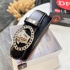Versace New Arrival Belt, Top-Quality Genuine Leather with Medusa Head Embossing, Double-Sided Wearable Fashion Design, 3.8cm Width, Stainless Steel Hardware