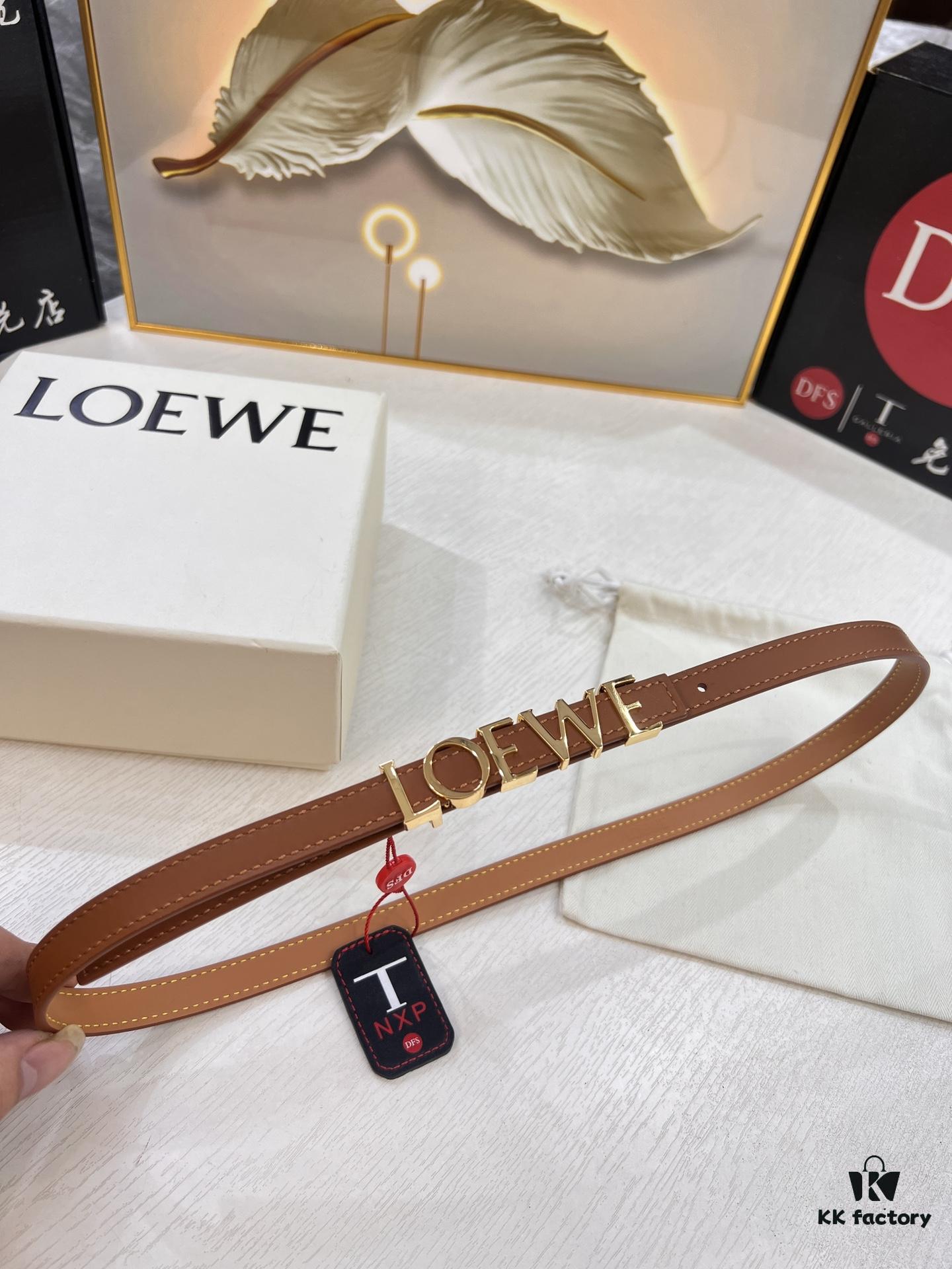 Loewe Hong Kong Duty-Free T Gift Box 🎁 Anti-Counterfeit Verified, Genuine Stainless Steel Hardware, Women's Exclusive Fashion Belt
