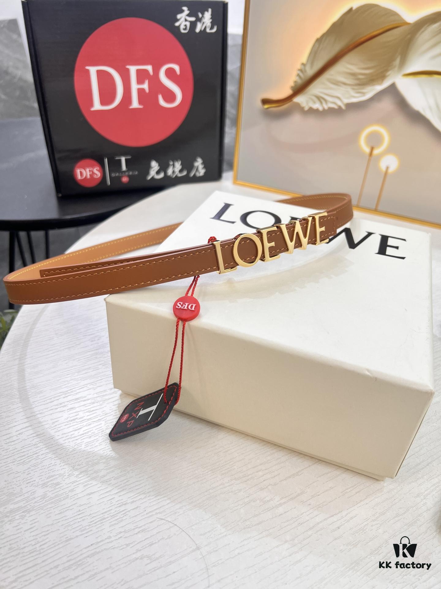 Loewe Hong Kong Duty-Free T Gift Box 🎁 Anti-Counterfeit Verified, Genuine Stainless Steel Hardware, Women's Exclusive Fashion Belt