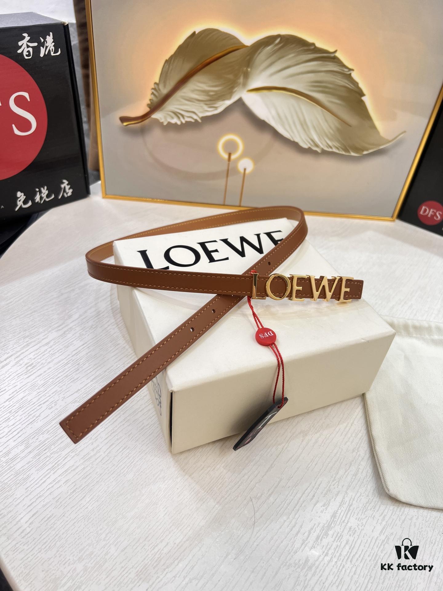 Loewe Hong Kong Duty-Free T Gift Box 🎁 Anti-Counterfeit Verified, Genuine Stainless Steel Hardware, Women's Exclusive Fashion Belt