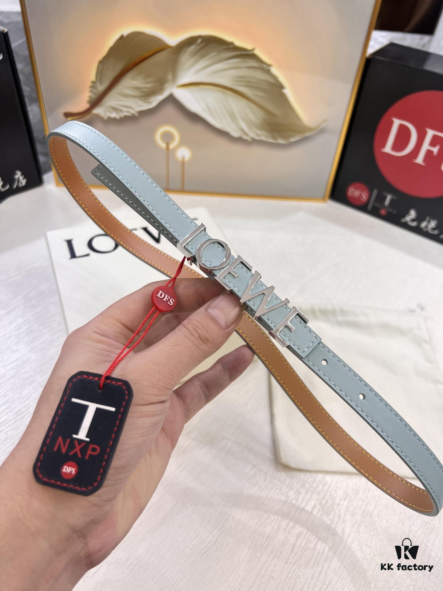 Loewe Hong Kong Duty-Free Gift Box 🎁 Anti-Counterfeit Scan Certified, Stainless Steel Hardware, Women's Fashion Belt