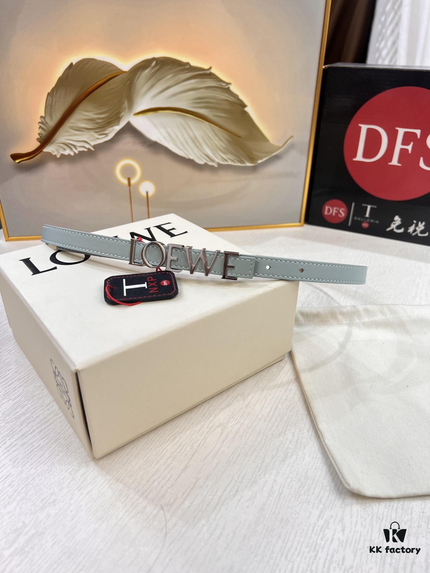 Loewe Hong Kong Duty-Free Gift Box 🎁 Anti-Counterfeit Scan Certified, Stainless Steel Hardware, Women's Fashion Belt