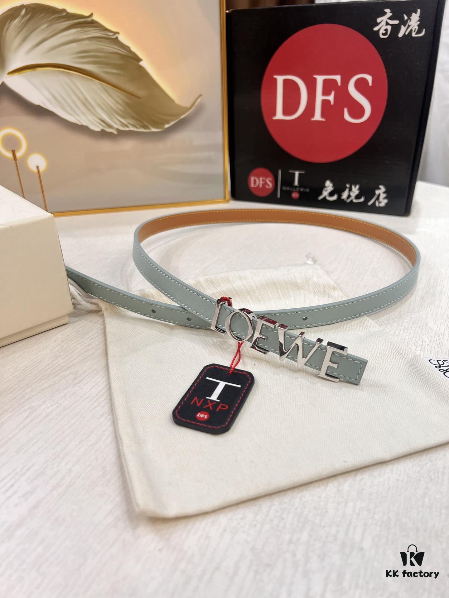 Loewe Hong Kong Duty-Free Gift Box 🎁 Anti-Counterfeit Scan Certified, Stainless Steel Hardware, Women's Fashion Belt