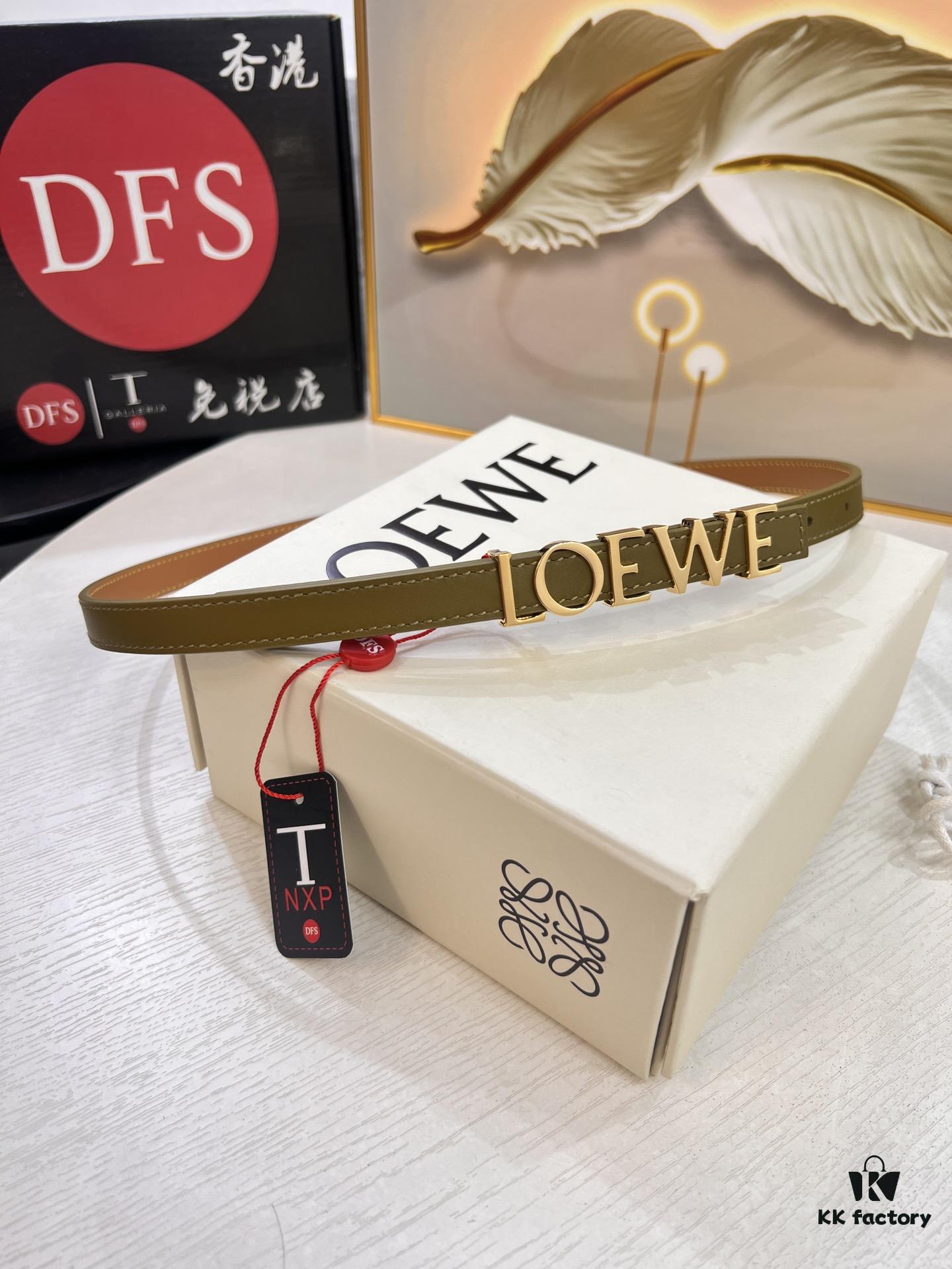 Loewe Hong Kong Duty-Free T Gift Box 🎁 Anti-Counterfeit Scan Authentication, Genuine Stainless Steel Hardware, Women's Exclusive Fashion Belt