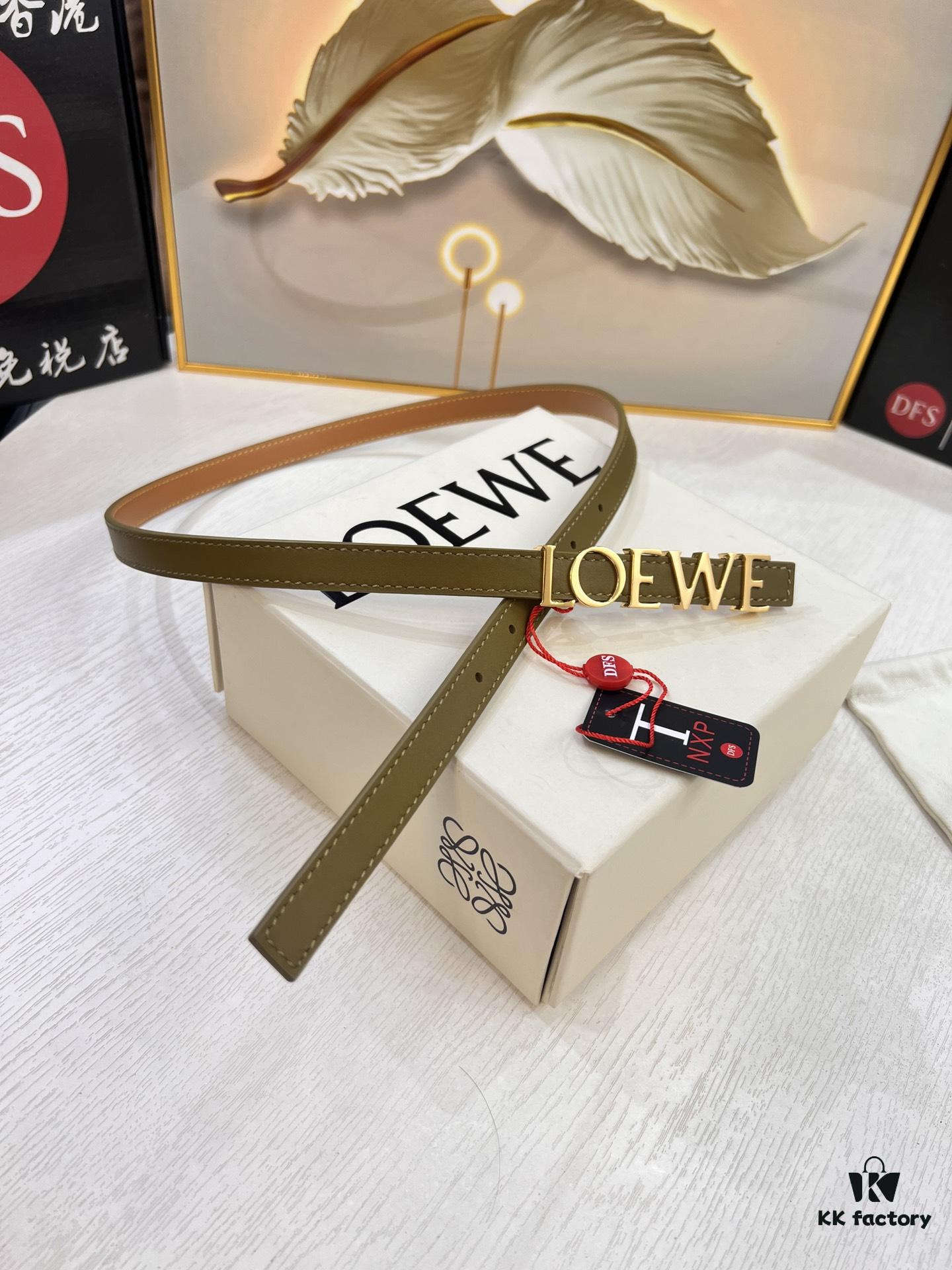 Loewe Hong Kong Duty-Free T Gift Box 🎁 Anti-Counterfeit Scan Authentication, Genuine Stainless Steel Hardware, Women's Exclusive Fashion Belt