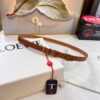 Loewe Hong Kong Duty-Free Gift Box 🎁 Anti-Counterfeit Authentication, Special Administrative Region Address, Genuine Synchronized Stainless Steel Hardware, Women's Exclusive Design 💃🏼, German Imported Fine-Grain Full-Grain Calfskin, Trendy Fashion Belt, 1.5 Width, Best-Selling New Arrival