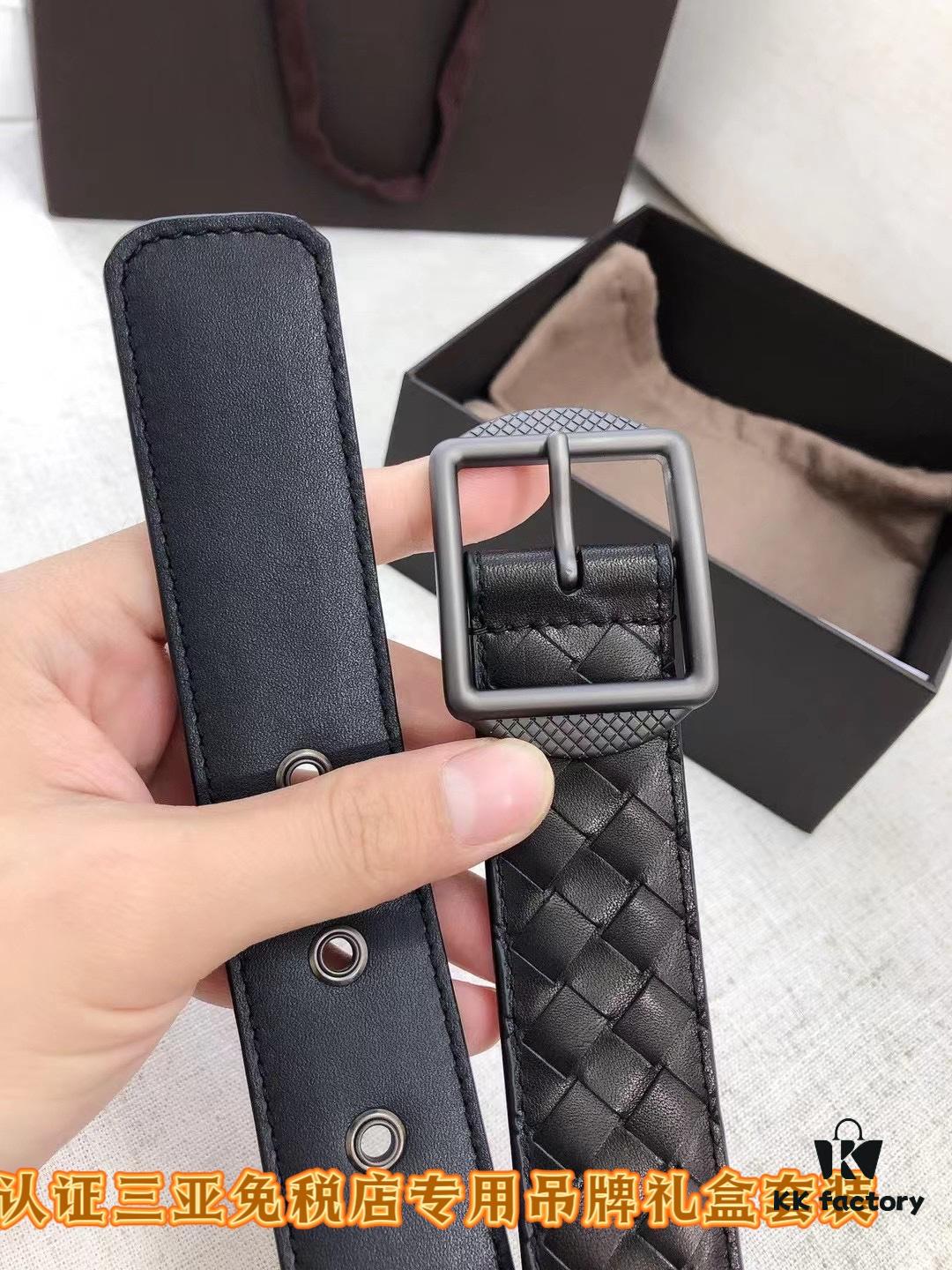 Authentic Latest Sanya Tax-Free Package: BV Handcrafted Belt, 3.5CM Width