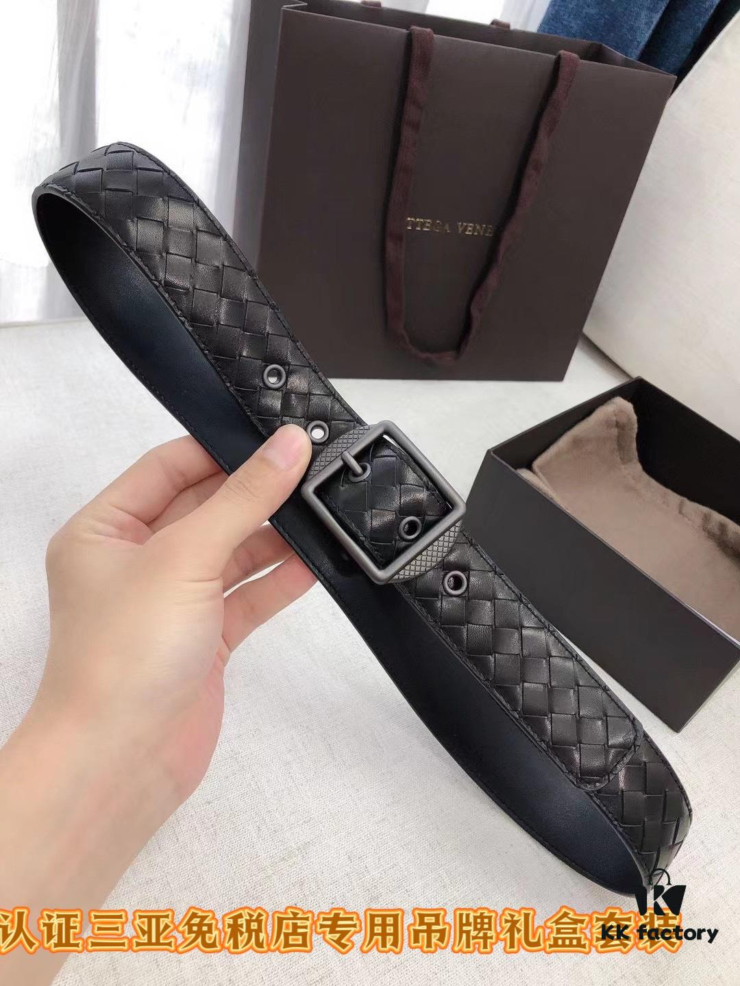 Authentic Latest Sanya Tax-Free Package: BV Handcrafted Belt, 3.5CM Width