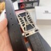 Givenchy Men's Genuine Cowhide Leather Belt - Premium Fashion Design, 3.8cm Width, German Imported Top-Grain Calfskin with Embossed Logo Pattern, Hong Kong Duty-Free Exclusive Gift Box Edition