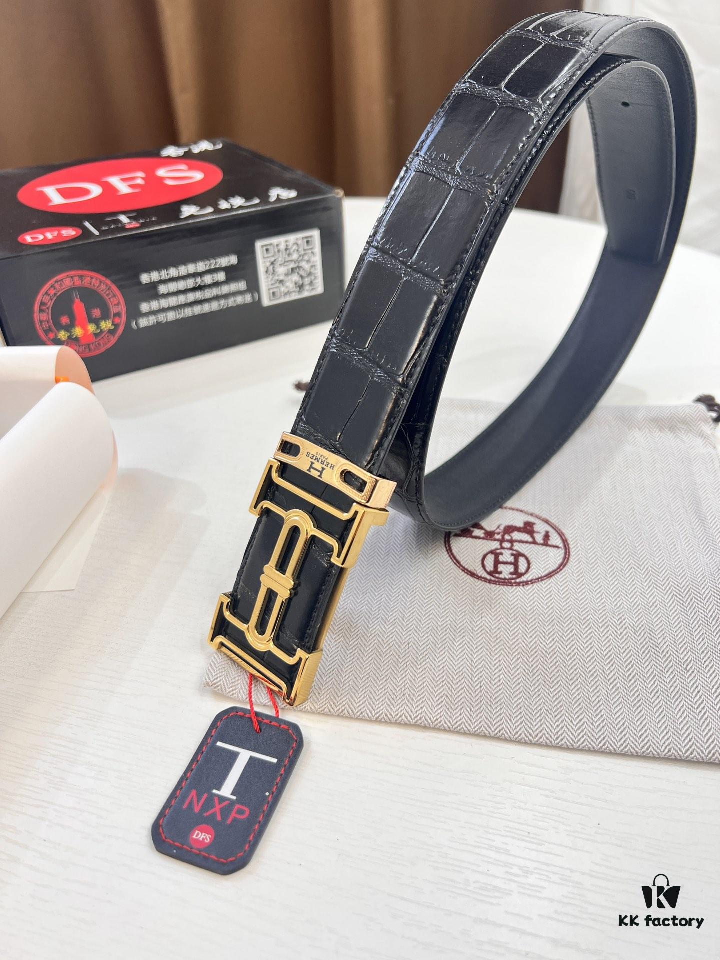 Top-tier Original Belt, Hong Kong Duty-Free T Gift Box (NXP Hangtag with Anti-Counterfeit Chip Recognizable on Official Website)