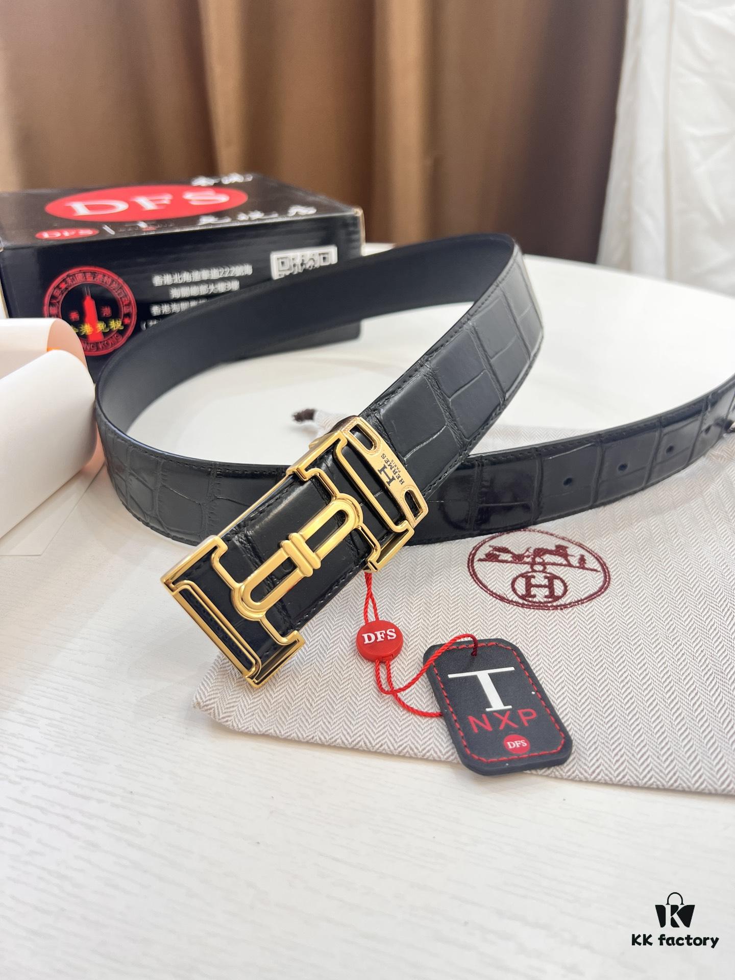 Top-tier Original Belt, Hong Kong Duty-Free T Gift Box (NXP Hangtag with Anti-Counterfeit Chip Recognizable on Official Website)