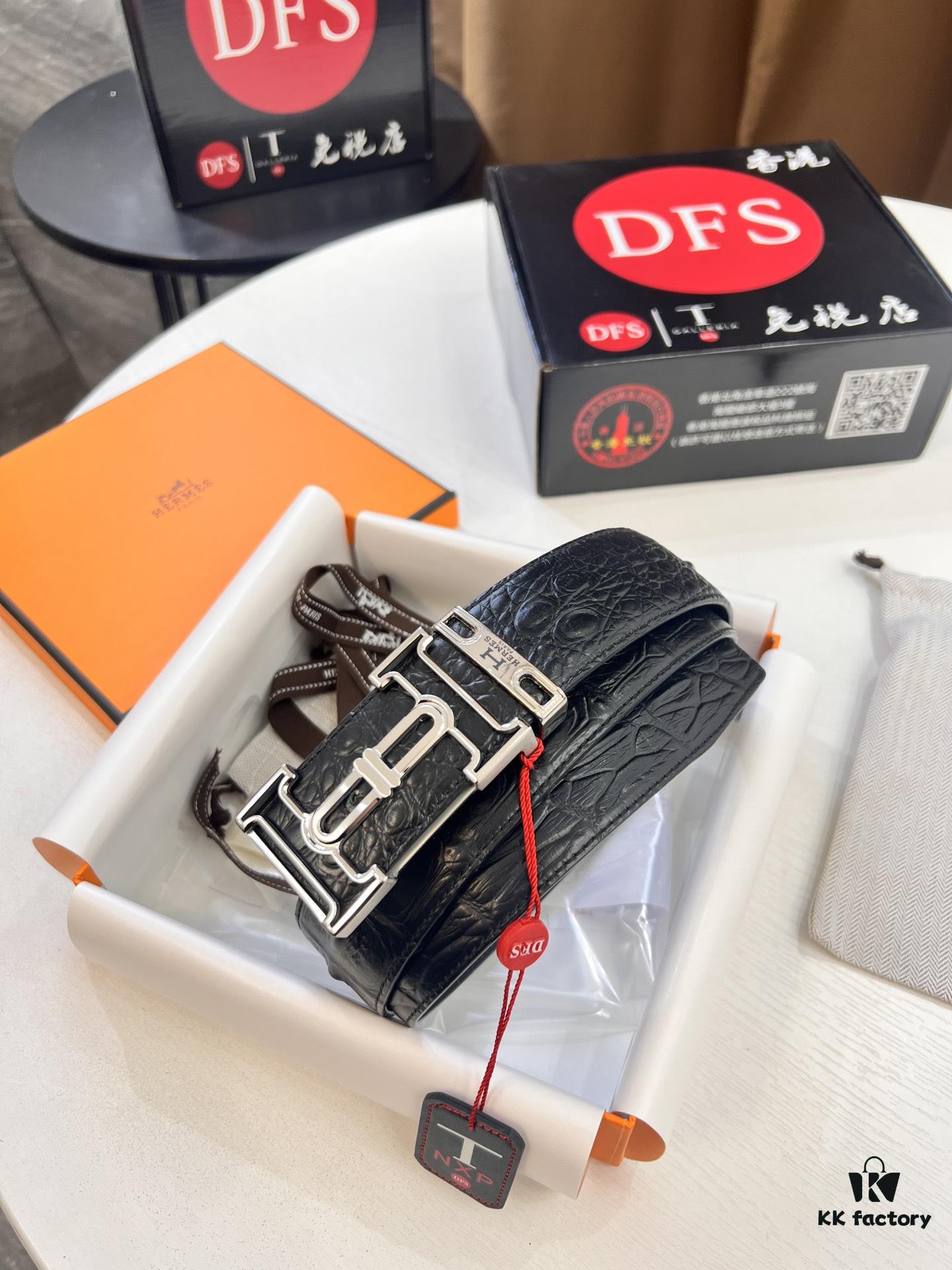 Top-Grade Genuine Belt, Hong Kong Duty-Free T Gift Box (NXP Tag with Authenticity Chip Recognizable on Official Website)