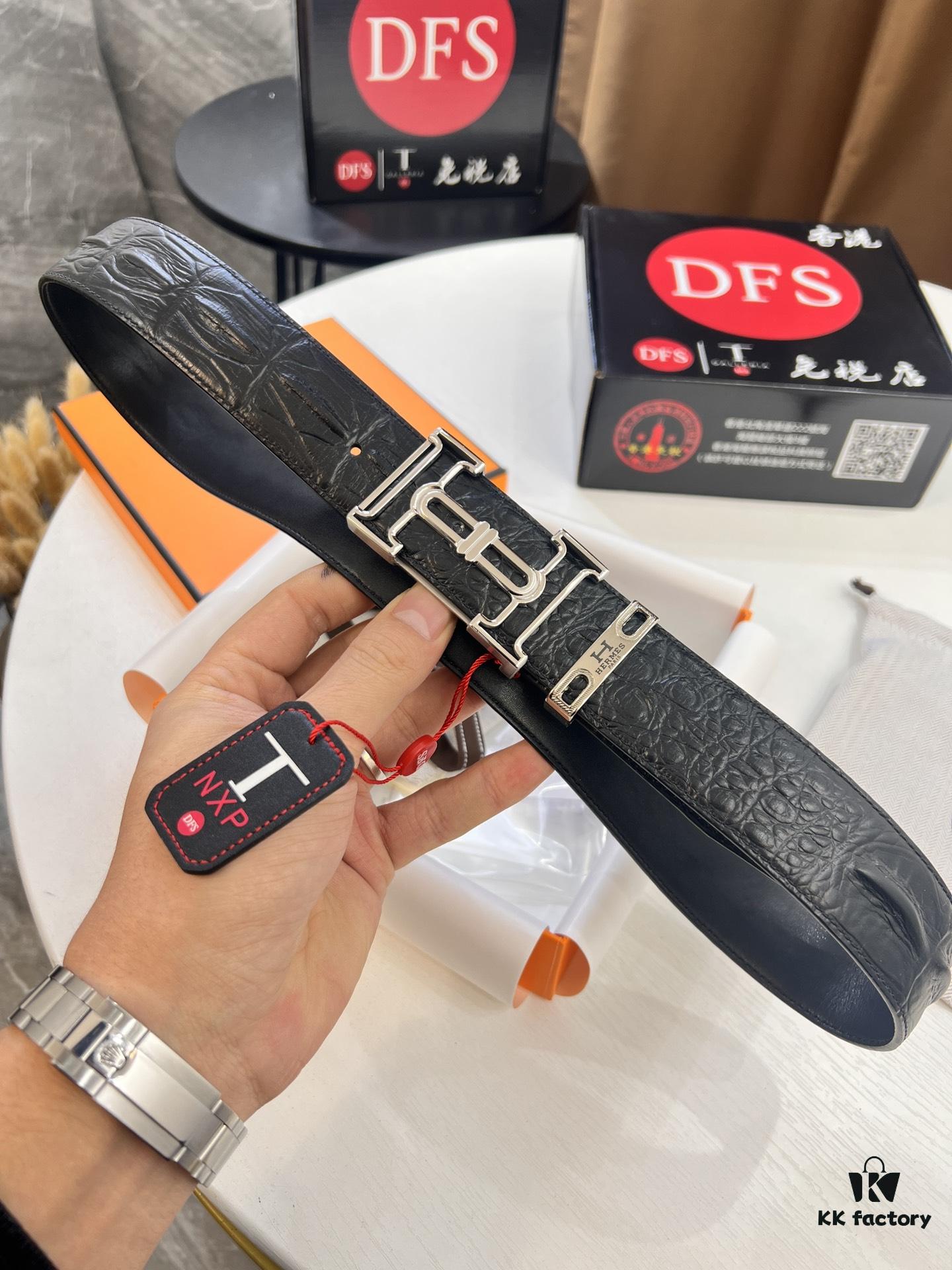 Top-Grade Genuine Belt, Hong Kong Duty-Free T Gift Box (NXP Tag with Authenticity Chip Recognizable on Official Website)