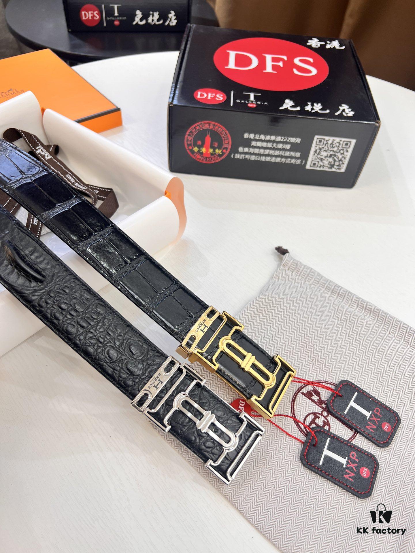 Top-Grade Genuine Belt, Hong Kong Duty-Free T Gift Box (NXP Tag with Authenticity Chip Recognizable on Official Website)