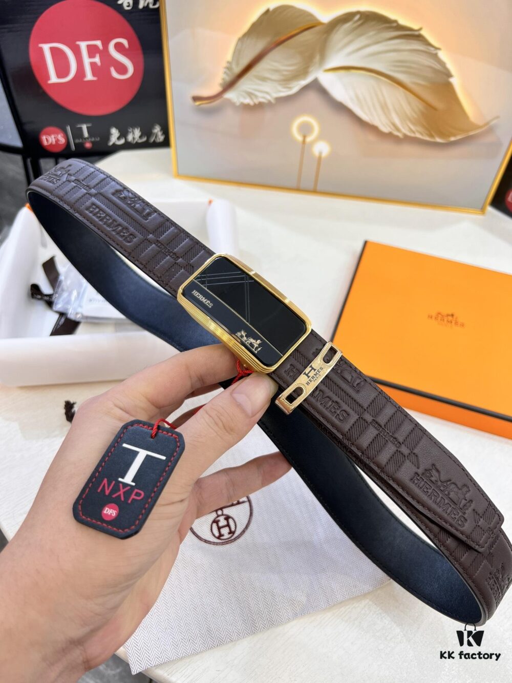 Hermès HH Original Factory Direct. Hong Kong Tax-Free Luxury Gift Box (NXP RFID Tag Verifiable on Official Website, Authentic Anti-Counterfeit Chip)