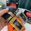 Hermès H Automatic Buckle Belt, Latest Design Basketball Texture Top Layer Cowhide, 3.5cm Width, Premium Quality Business Formal Belt