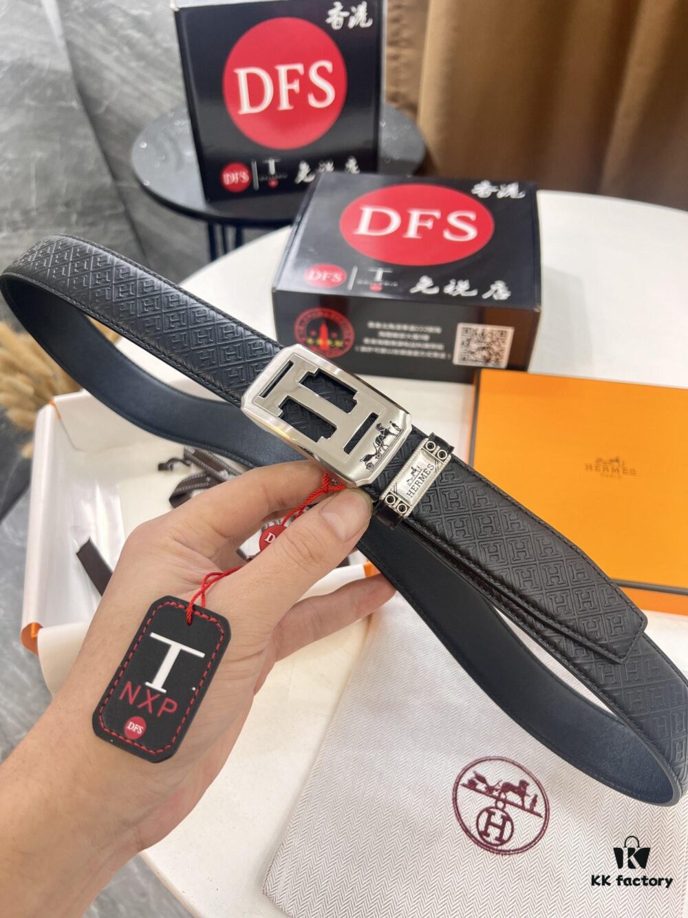 Hermes HH Original Factory Direct Order Belt - Italian Imported Top-Grade Calfskin Automatic Slide Buckle Belt