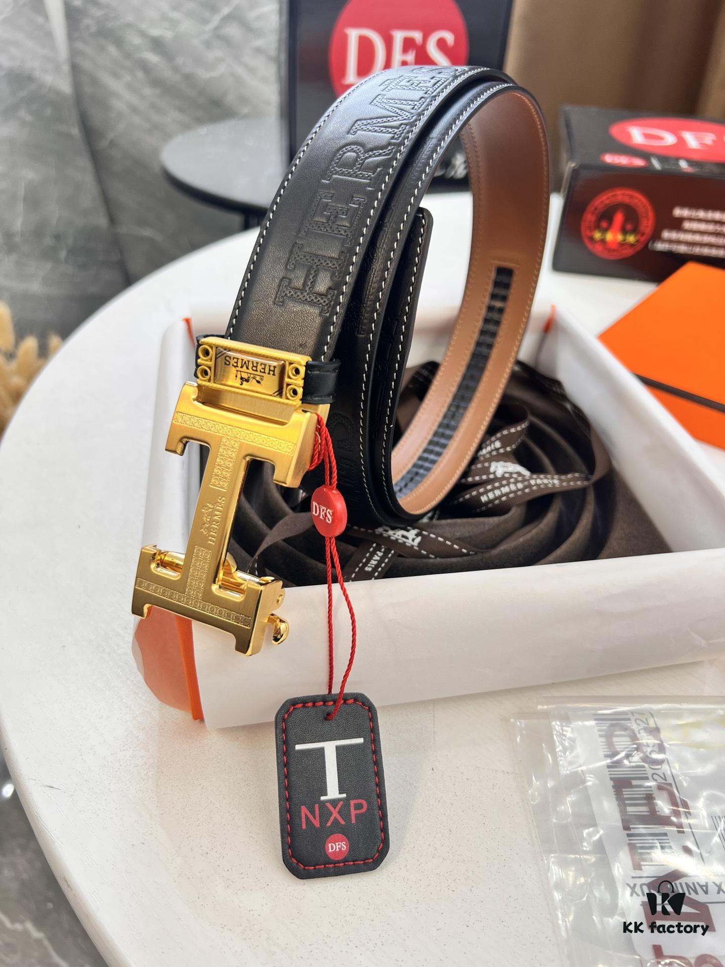 Hermès HH Original Factory Direct. Hong Kong Duty-Free T Gift Box 🎁 (NXP Hangtag with Online Authentication, Genuine Anti-Counterfeit Chip) Premium Molded Design, Stainless Steel H Buckle, Automatic Closure Hardware: Top-Tier Leather Belt Suitable for Authentication Verification. Italian Custom-Imported Embossed Full-Grain Calfskin, Auto-Slide Teeth, Earth-Tone Calfskin, Fashion Runway Style, High-End Duty-Free Purchase Grade, Soft and Luxurious Touch. Comparable to Authentic Hermès, Real Photographs and HD Videos Available. 3.5cm Width. Guaranteed Quality and Quantity.