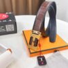 Top-tier Original Leather Belt with Hong Kong Duty-Free T Gift Box (NXP Anti-Counterfeit Chip Tag, Official Website Verifiable), Corroded Pattern New Hardware, Made of Stainless Steel, Hermes Style