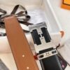 Hermès Men's Belt, Top Grain Calfskin, 3.8cm Width, Steel Hardware, Gift-Ready