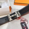 Hermès H Belt, New Arrival, Stainless Steel H Buckle with Paved Stones, ZP Synchronized Engraved Logo, Genuine Imported H Horse Carriage Top Layer Cattle Leather, Original Cowhide Backing, 3.8cm Width, Official Website Version, Top Quality