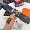Arrival 🎺🎺 Real Product Shot, Hermes Men's Belt New Style with Diamond-Inlaid Letters and Hidden Buckle, ZP-Synchronized Steel Engraved Logo