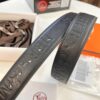 Arrival 🎺🎺 Real Product Shot, Hermes Men's Belt New Style with Diamond-Inlaid Letters and Hidden Buckle, ZP-Synchronized Steel Engraved Logo