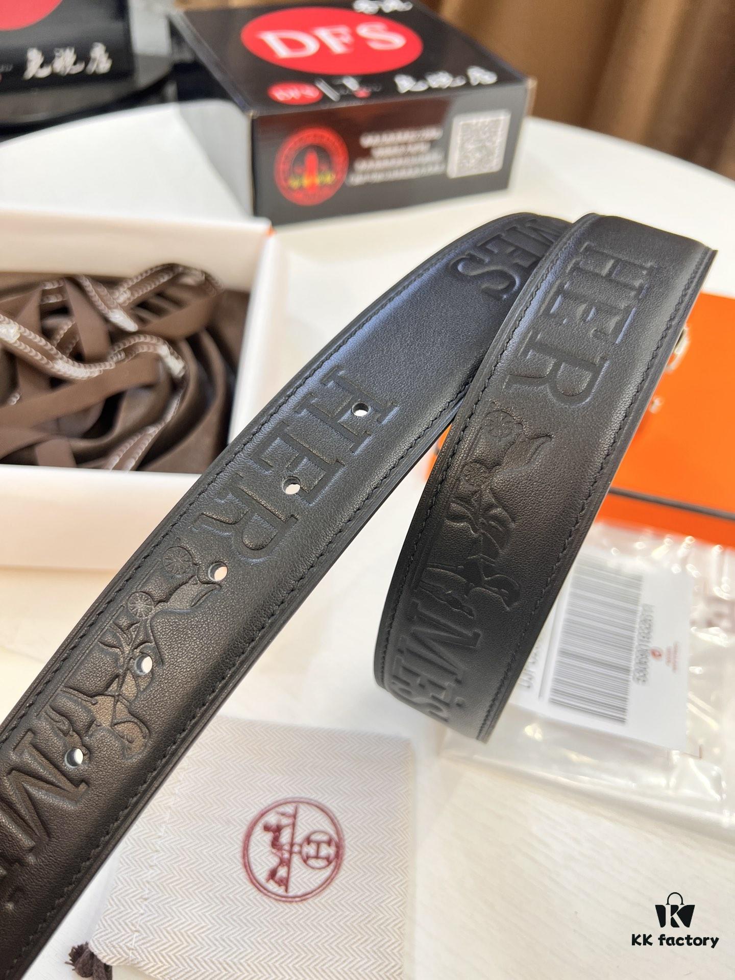 Arrival 🎺🎺 Real Product Shot, Hermes Men's Belt New Style with Diamond-Inlaid Letters and Hidden Buckle, ZP-Synchronized Steel Engraved Logo