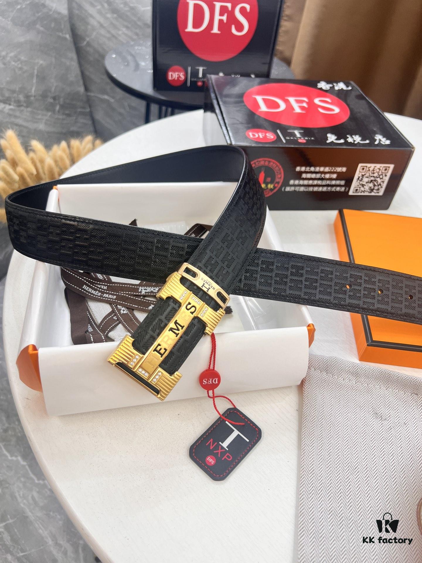 Hermès H Belt, New Arrival, Stainless Steel H Buckle with Paved Bricks, ZP Synchronized Engraved Logo, Genuine Imported Top-Layer Calfskin Leather