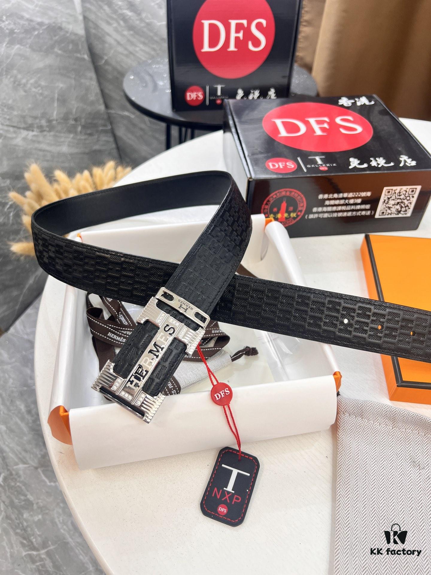 Hermès H Belt, New Arrival with Paved Steel H Buckle, Full Grain Cowhide Leather, 3.8cm Width, Imported Horsehead Leather, ZP-Synchronized Engraved Logo