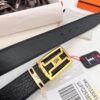 Arrival of Men's Hermès Belt with New H-Inner Buckle, Double-Sided Use, Genuine Imported Elephant-Grain Full-Grain Leather, 3.8cm Width, Top Quality with NXP Chip Anti-Counterfeit Packaging