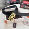 Arrival of Men's Hermès Belt with New H-Inner Buckle, Double-Sided Use, Genuine Imported Elephant-Grain Full-Grain Leather, 3.8cm Width, Top Quality with NXP Chip Anti-Counterfeit Packaging