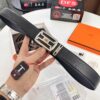 Arrival of Men's Hermès Belt with New H-Style Inner Buckle, Dual-Sided Use, Imported Embossed Elephant Grain Full-Grain Leather, 3.8cm Width, Top Quality with NXP Chip Anti-Counterfeit Packaging