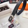 Arrival of Men's Hermès Belt with New H-Style Inner Buckle, Dual-Sided Use, Imported Embossed Elephant Grain Full-Grain Leather, 3.8cm Width, Top Quality with NXP Chip Anti-Counterfeit Packaging
