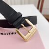 Sanya Tax-Free Genuine Latest Gift Box Packaging Miu Miu High-End Women's Leather Belt 3.0cm Width