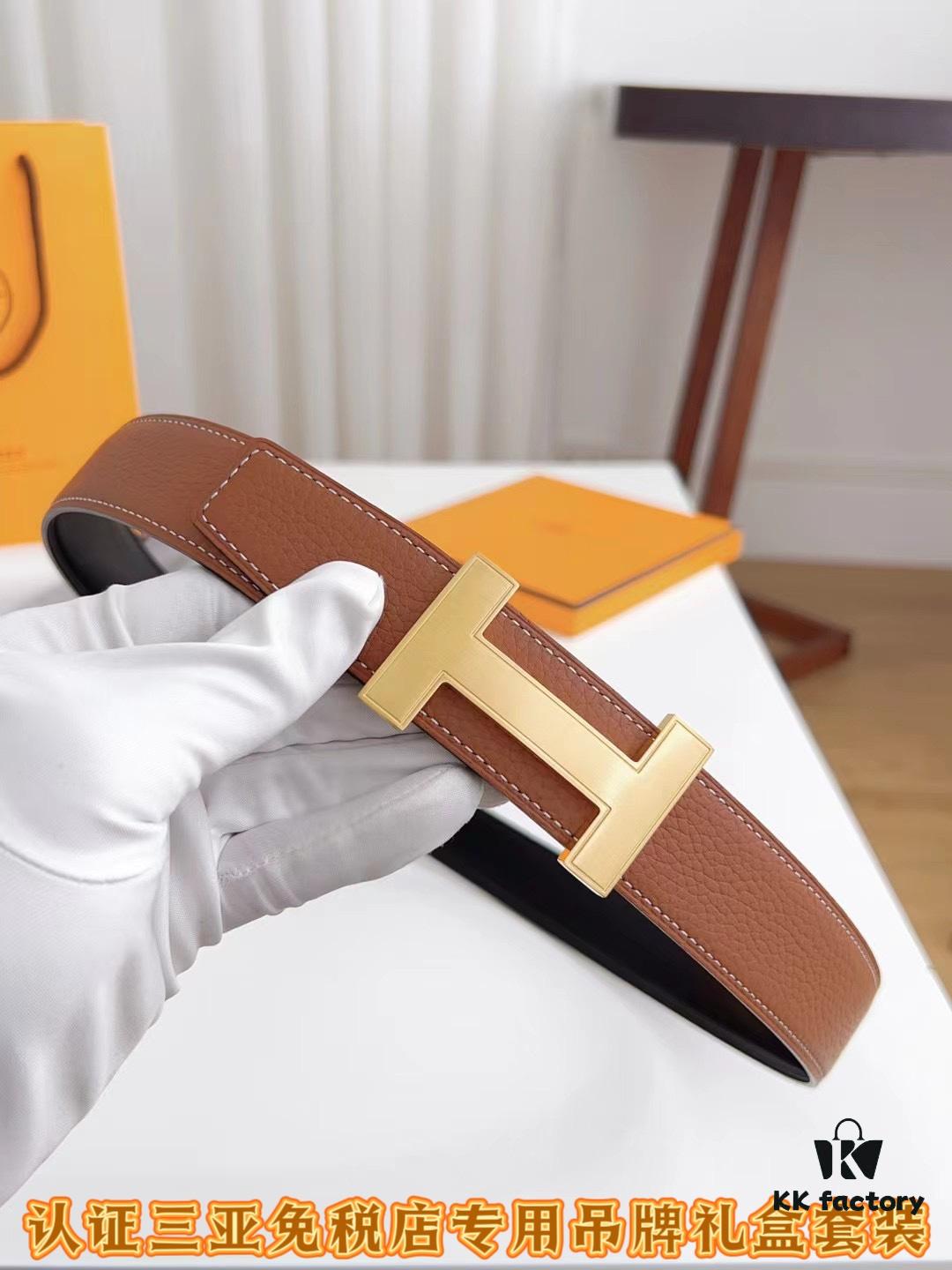 Sanya Duty-Free Authentic Grade Latest Gift Box Packaging: Hermès Belt, Extremely Soft