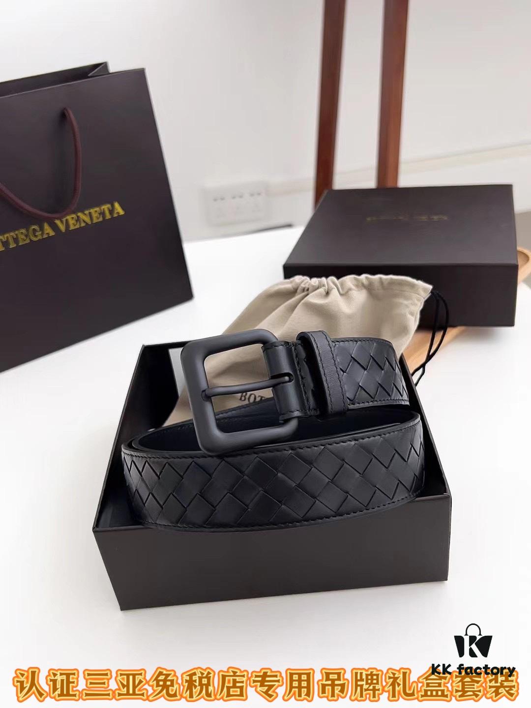 Sanya Tax-Free Authentic-Level Latest Gift Box Packaging: BV Classic Style High-Quality Belt, 35mm Width, Original Order Quality