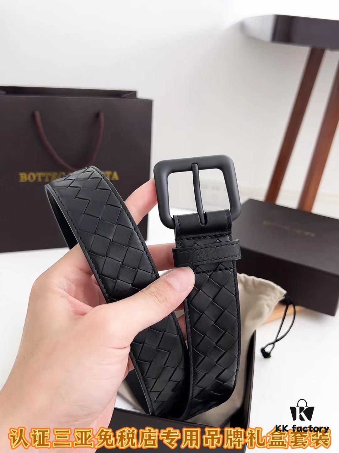Sanya Tax-Free Authentic-Level Latest Gift Box Packaging: BV Classic Style High-Quality Belt, 35mm Width, Original Order Quality