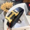 Hermès H Belt, New Arrival with Inlaid Brick Stainless Steel H Buckle, ZP Synchronized Engraved Logo