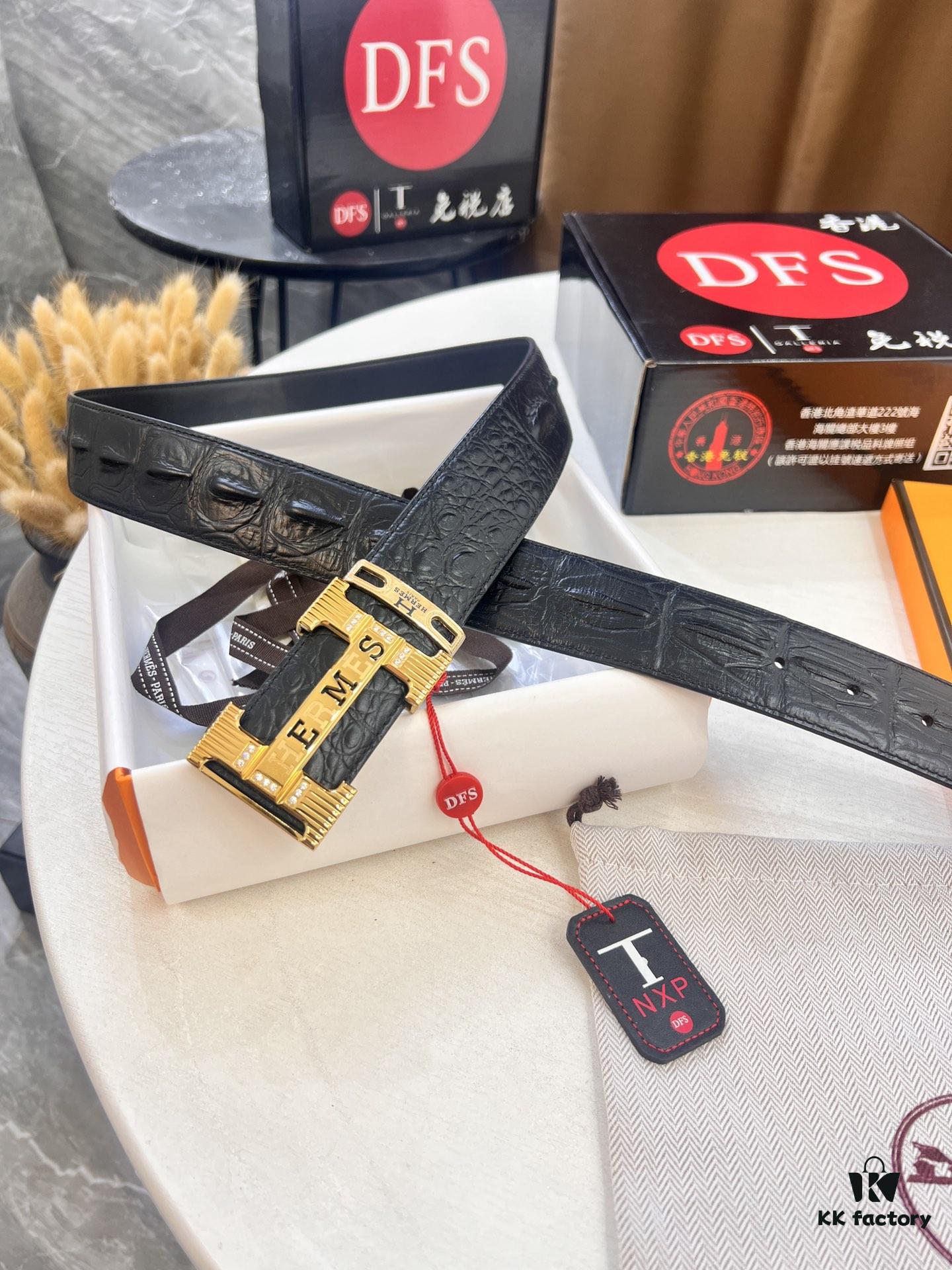 Hermès H Belt, New Arrival with Inlaid Brick Stainless Steel H Buckle, ZP Synchronized Engraved Logo