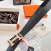 Hermès Men's Belt, New Style Full Diamond H Letter Inside Buckle, Double-Sided Use, ZP Synchronized Steel Stamp Logo, Imported Elephant Grain Top Layer Cowhide, 3.8cm Width, High-End Quality