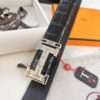 Hermès H Belt, Steel 'H' Buckle with Brick Inlay, Genuine Crocodile-Textured Top-Layer Calfskin, 3.8cm Width, Official Website Version, Includes NXP Anti-Counterfeit Chip