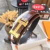 Hermès H Belt, Stainless Steel H Buckle with Paved Bricks, Genuine Crocodile-Textured Top Layer Calfskin Leather, 3.8cm Width, Official Website Model, High-Quality Replica with NXP Chip Authentication