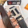 Arrival Hermes Men's Belt, New H-Logo Inside Buckle, Double-Sided Wear, Synchronized Steel Engraved Logo, Imported Elephant Grain Full-Grain Cowhide, 3.8cm Width, Top Quality