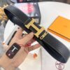 Arrival of Hermès Men's Belt, New H-Letter Interior Buckle, Dual-Sided Use, Imported Elephant Grain Full-Grain Calfskin, 3.8cm Width, Top Quality with NXP Chip Anti-Counterfeit Packaging