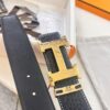 Arrival of Hermès Men's Belt, New H-Letter Interior Buckle, Dual-Sided Use, Imported Elephant Grain Full-Grain Calfskin, 3.8cm Width, Top Quality with NXP Chip Anti-Counterfeit Packaging