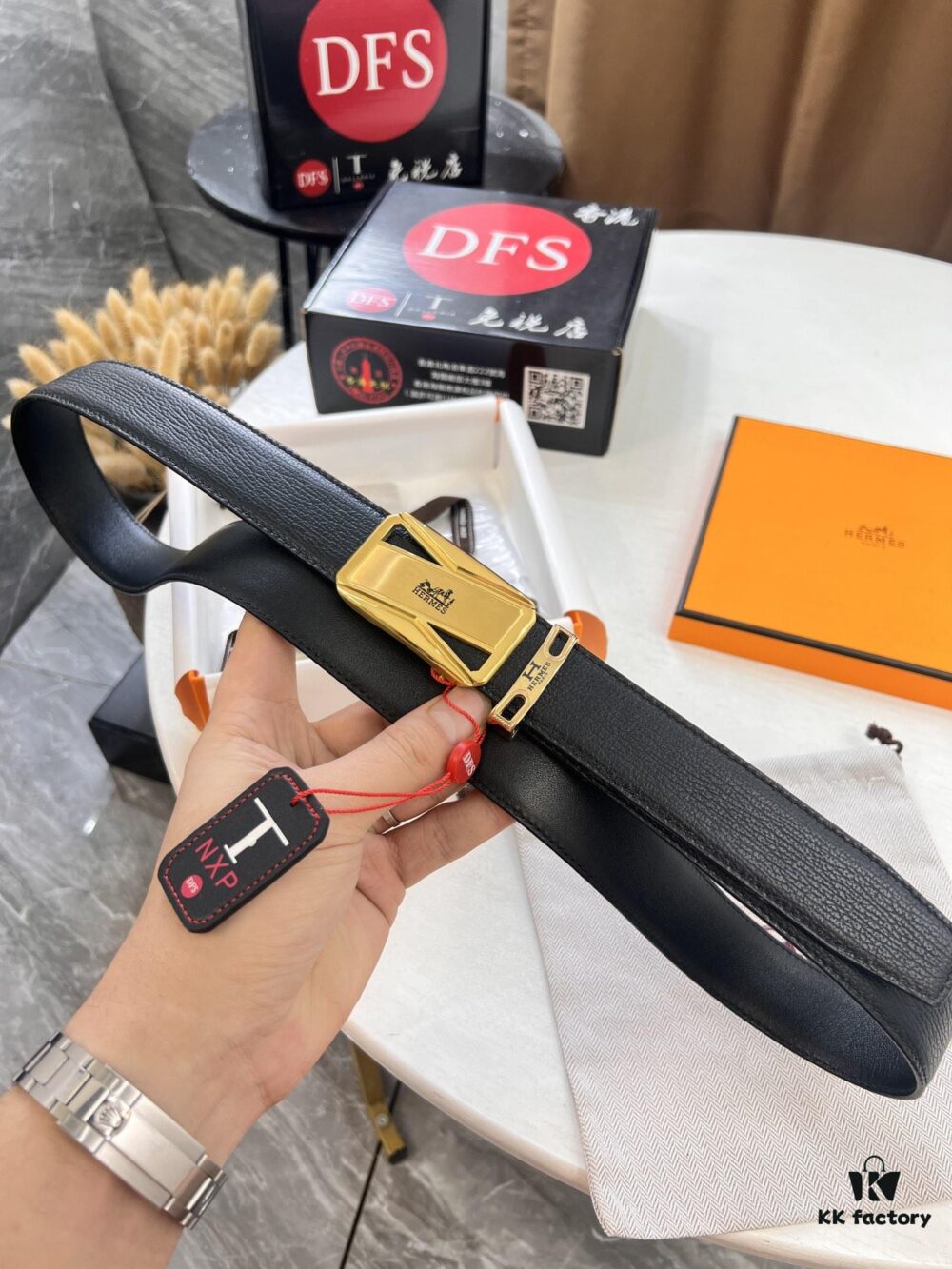 Hermès HH Original Factory Direct Purchase. Hong Kong Duty-Free T Gift Box 🎁 (NXP Hangtag with Official Website Authentication, Genuine Anti-Counterfeit Chip)